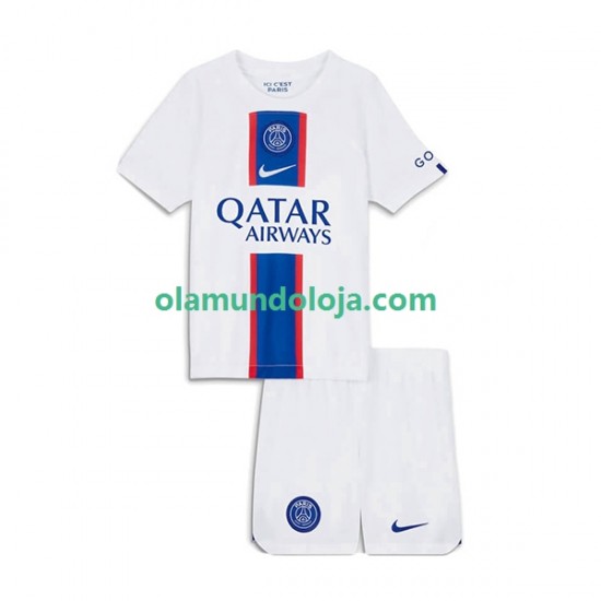 Camisola Paris Saint-Germain Criança Equipamento Terceiro 2022-2023 Manga Curta